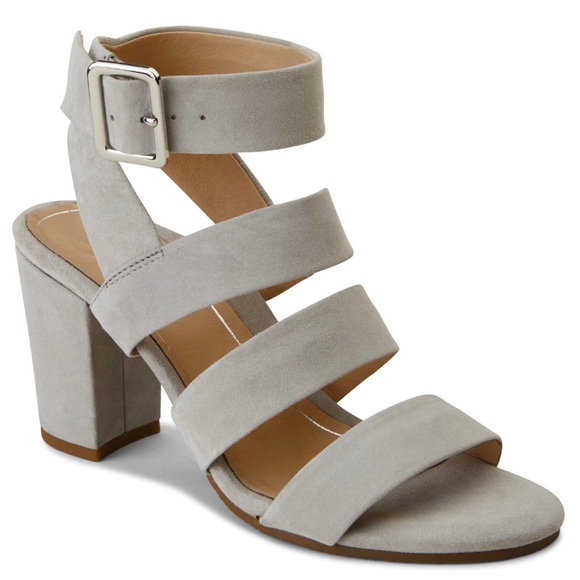 Vionic Blaire Gray Suede Heeled Sandal Size 9.5, NWT - Picture 1 of 7